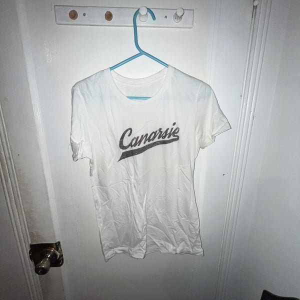 TeePublic Canarsie Brooklyn T-Shirt Size L White Vintage NYC Neighborhood
