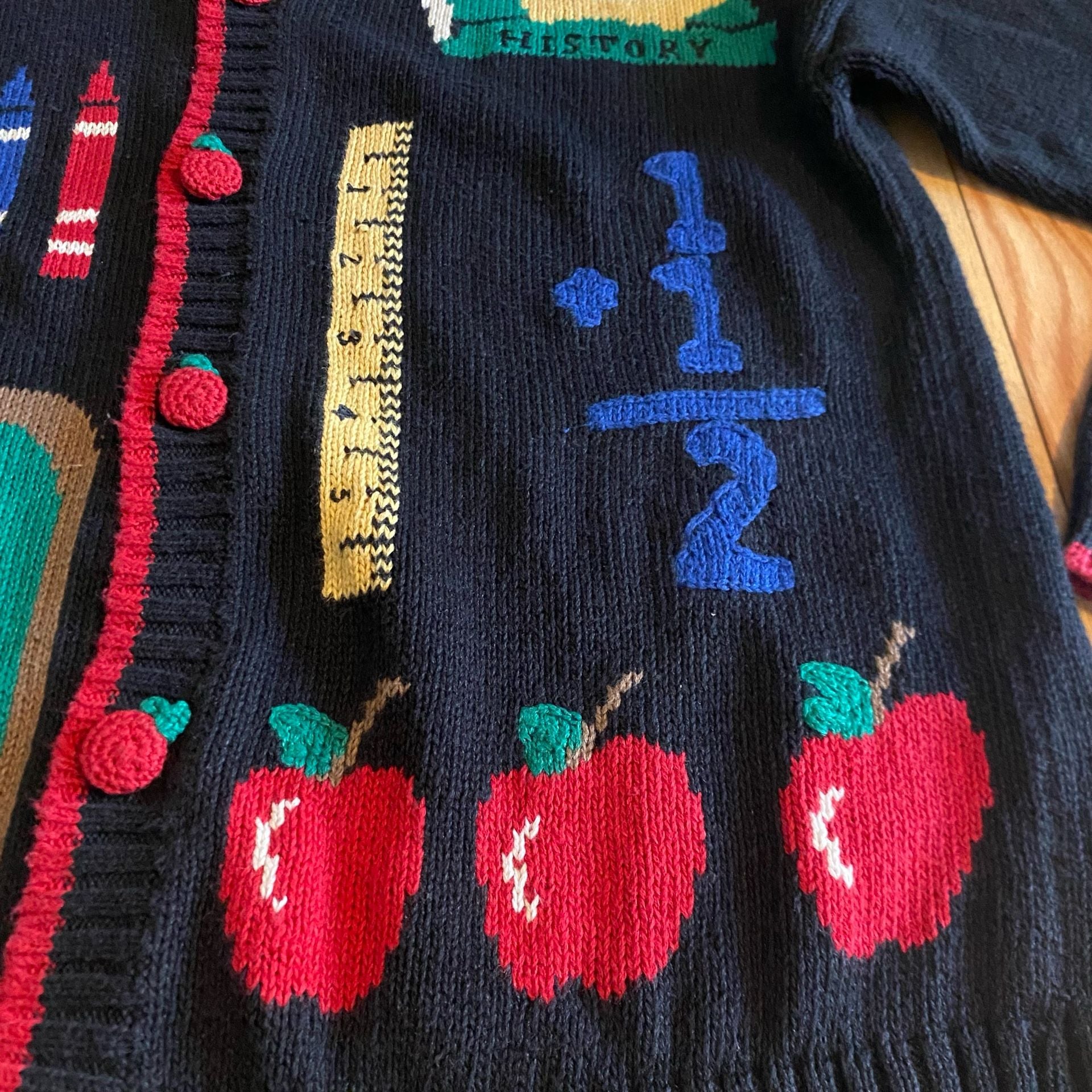 Gallagher Back To School Teacher Cardigan Sweater Size Large 4