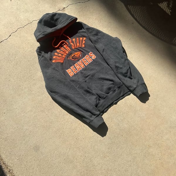 Campus Heritage Oregon State Beavers Hoodie Size L Gray
