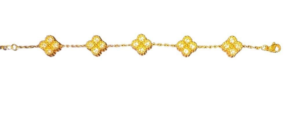 18 K Yellow Gold plated Clover Bracelet 2