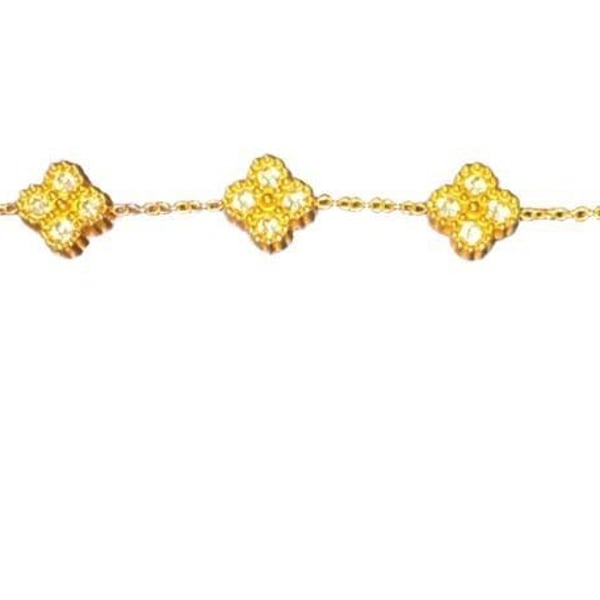 18 K Yellow Gold plated Clover Bracelet