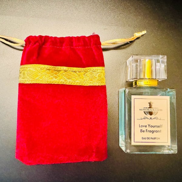 Muffi Fragrances Love Yourself Be Fragrant Eau De Parfum with Red Velvet Pouch