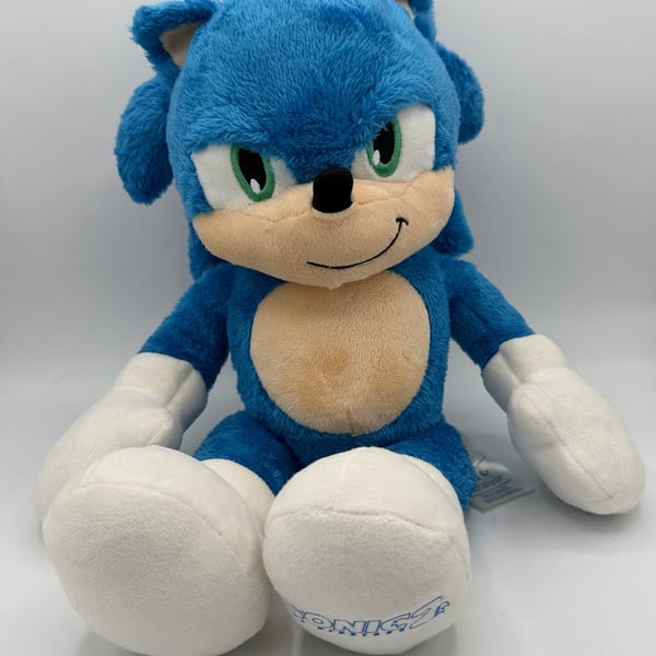 Build A Bear Sonic The Hedgehog 2 Movie Plush 2022 BAB 16” Blue #030052