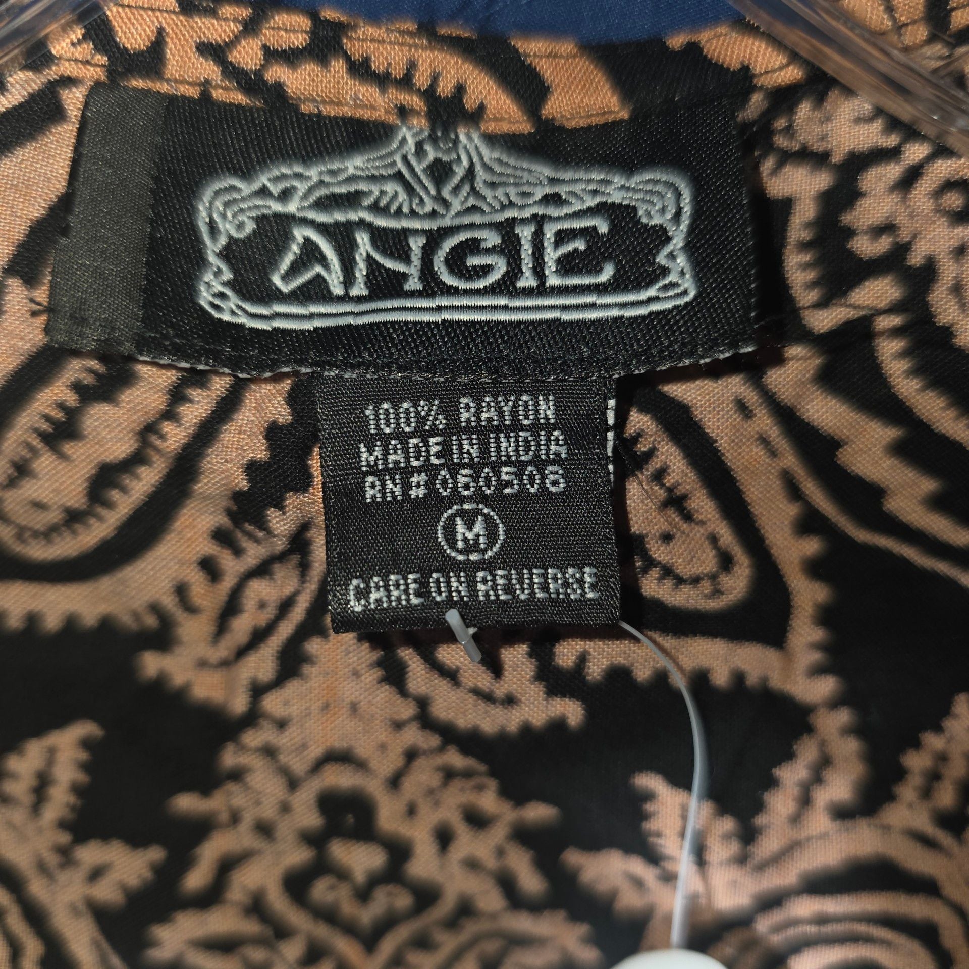 Angie Boho Paisley Floral 100% Rayon Duster Kimono Cardigan Size M 4