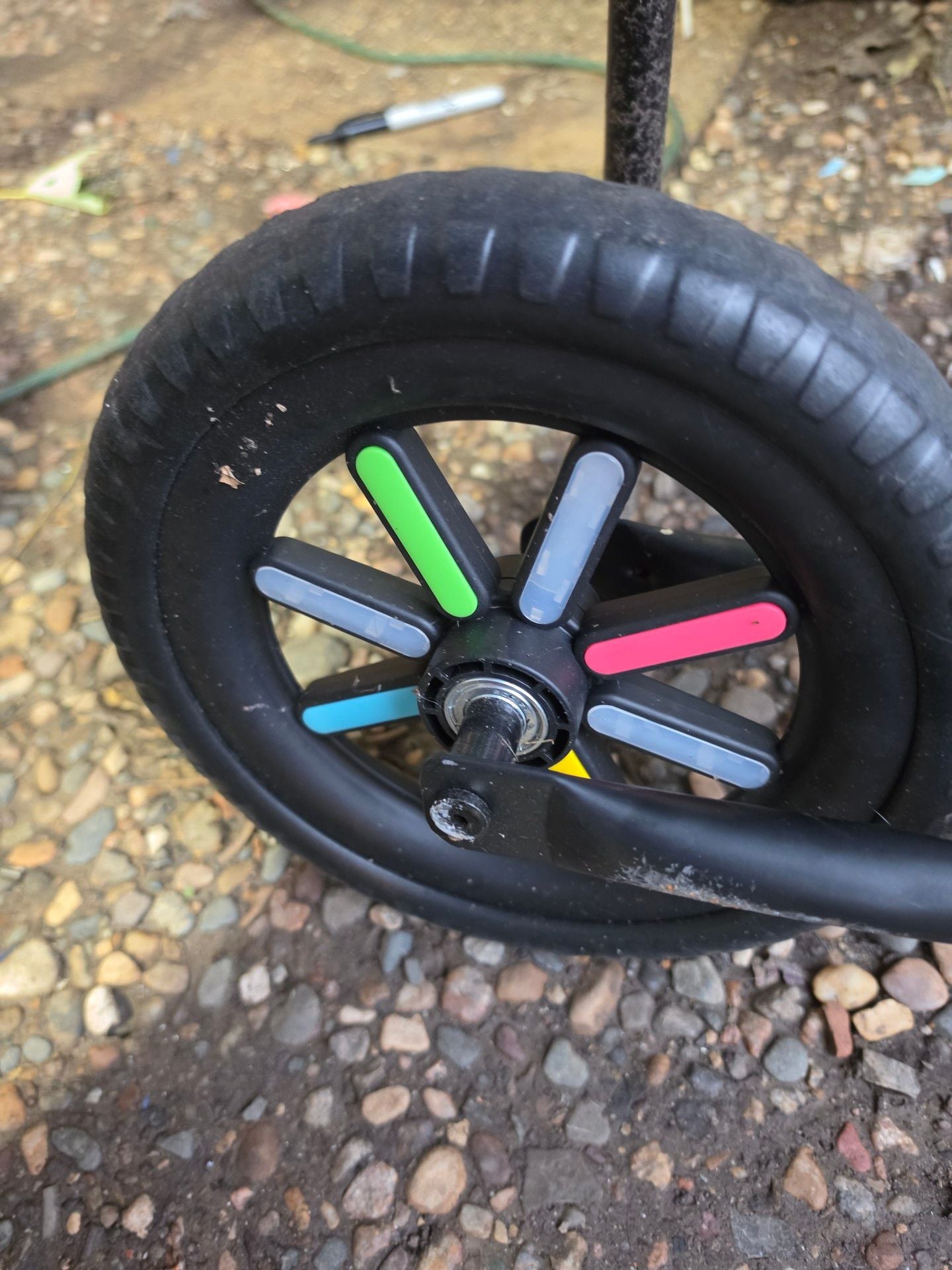 Chillafish Balance Bike 12in Adjustable Seat Black Brown Multicolor Wheels Kids 4