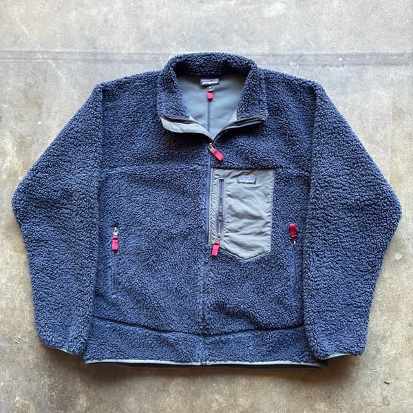 Patagonia Classic Retro-X Jacket XXL New Navy Wax Red Fleece