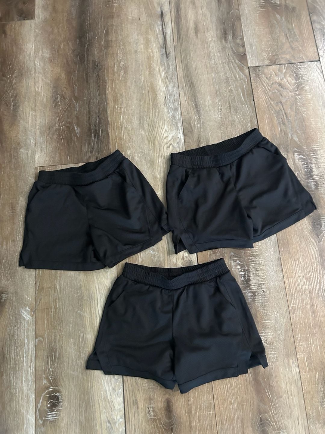 Athletic Works Women's Black Athletic Shorts Size M (7-8) 3-Pack 1