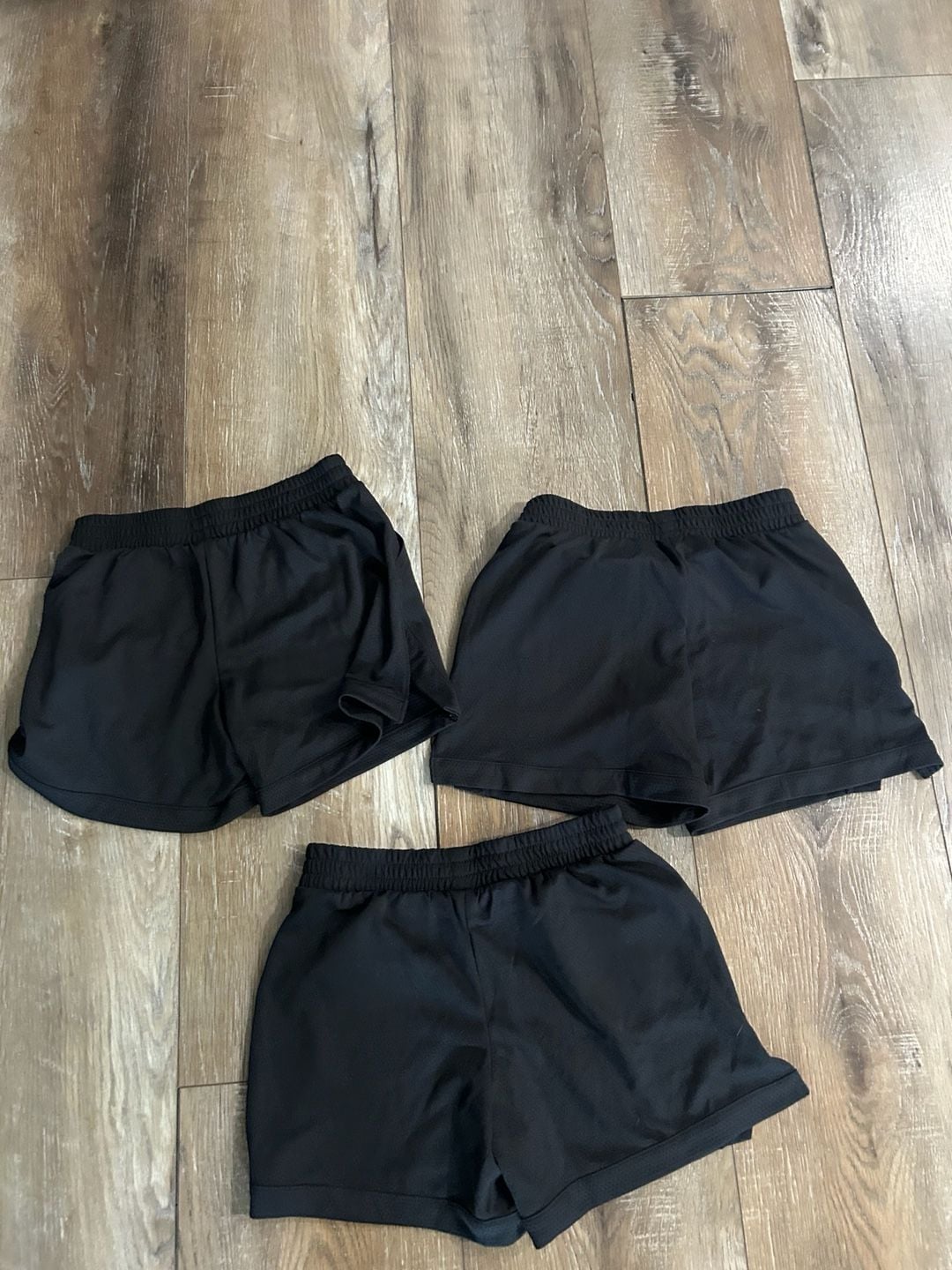 Athletic Works Women's Black Athletic Shorts Size M (7-8) 3-Pack 5