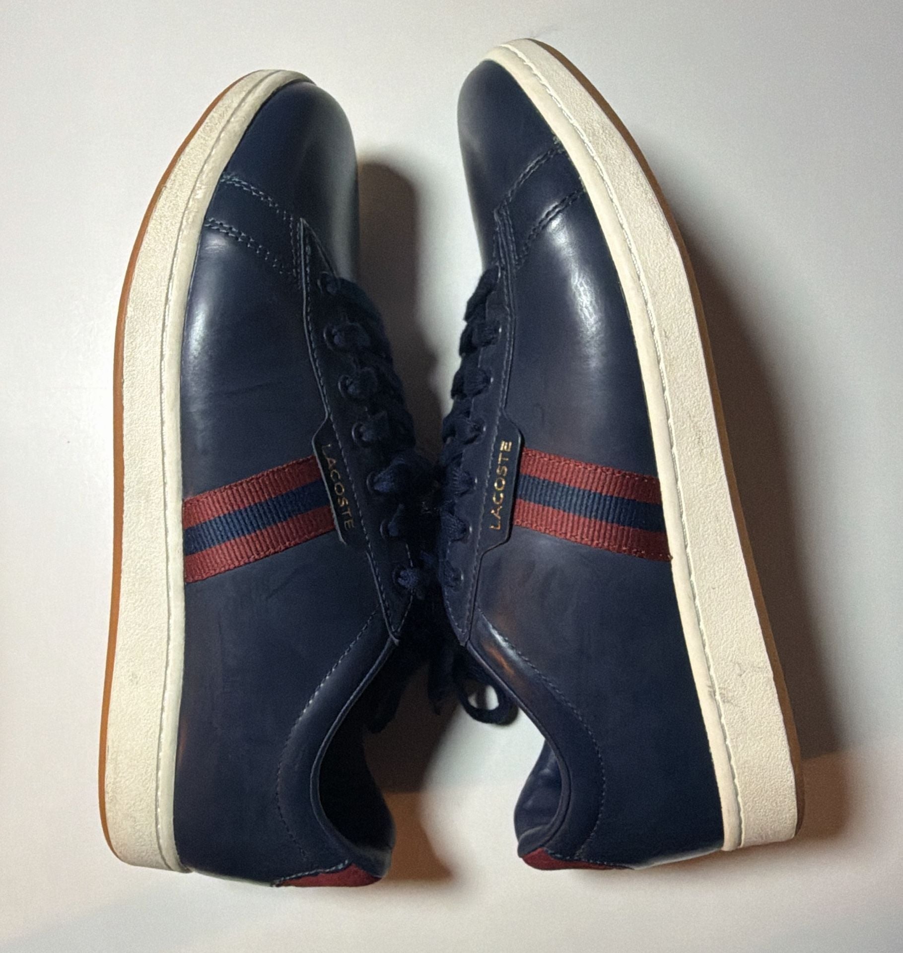 Lacoste Carnaby Evo 419 3 SMA Size 11 Blue Leather Sneakers 4