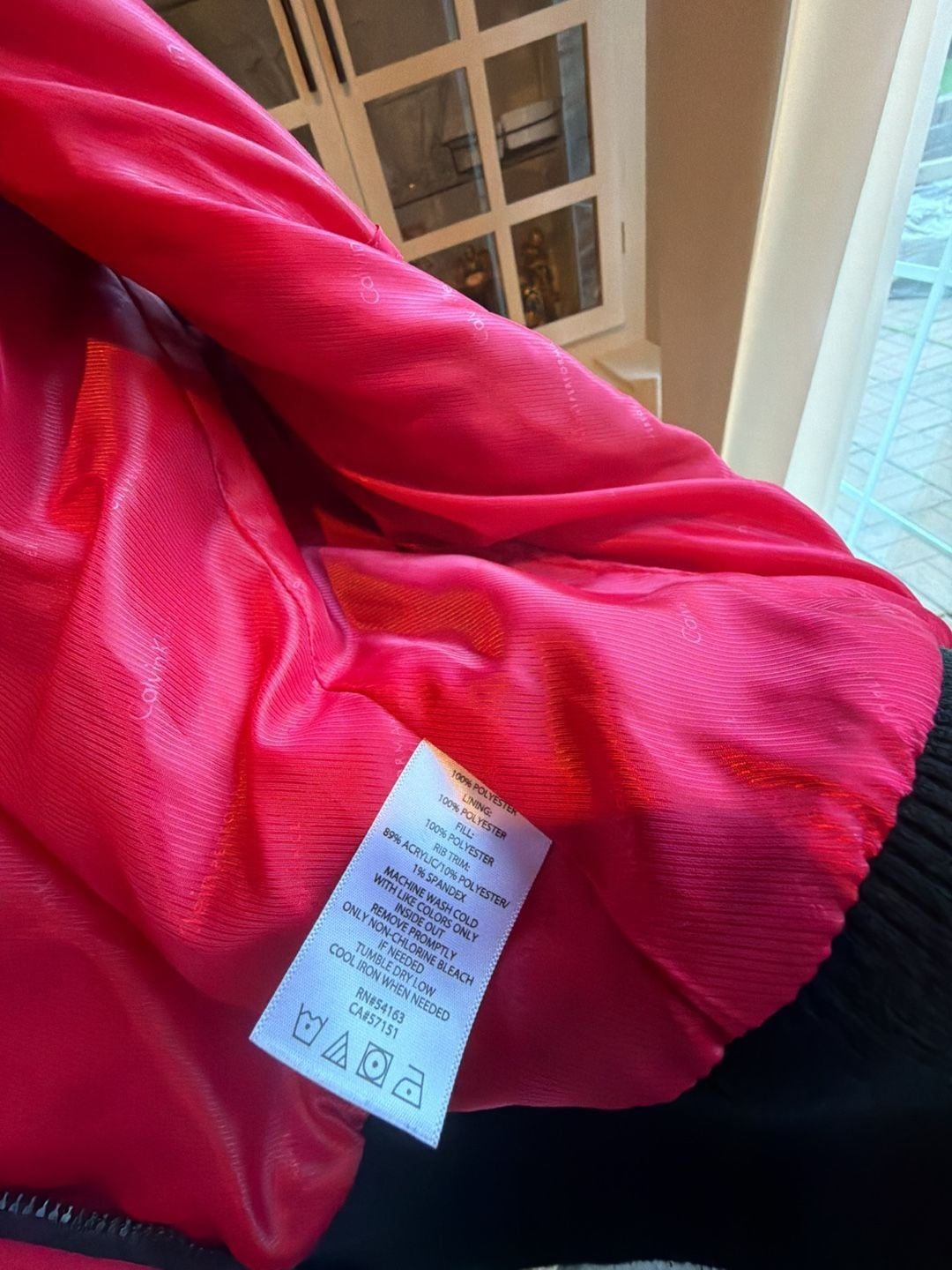 Calvin Klein Performance Red Black Quilted Puffer Vest Large 3