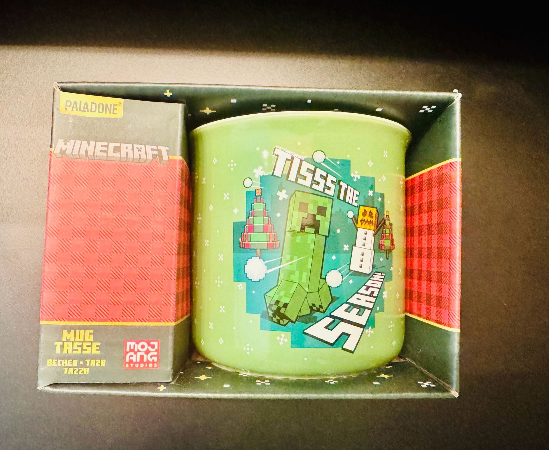 Paladone Minecraft Tis The Season Mug Green Ceramic New 1