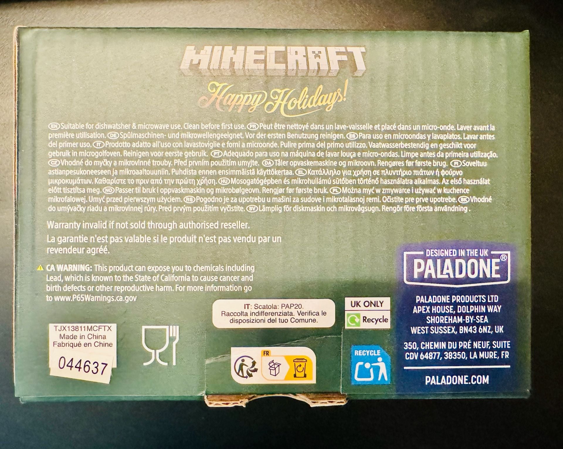 Paladone Minecraft Tis The Season Mug Green Ceramic New 4