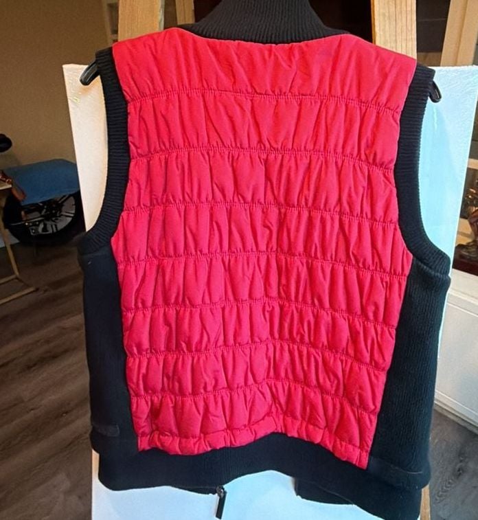 Calvin Klein Performance Red Black Quilted Puffer Vest Large 5