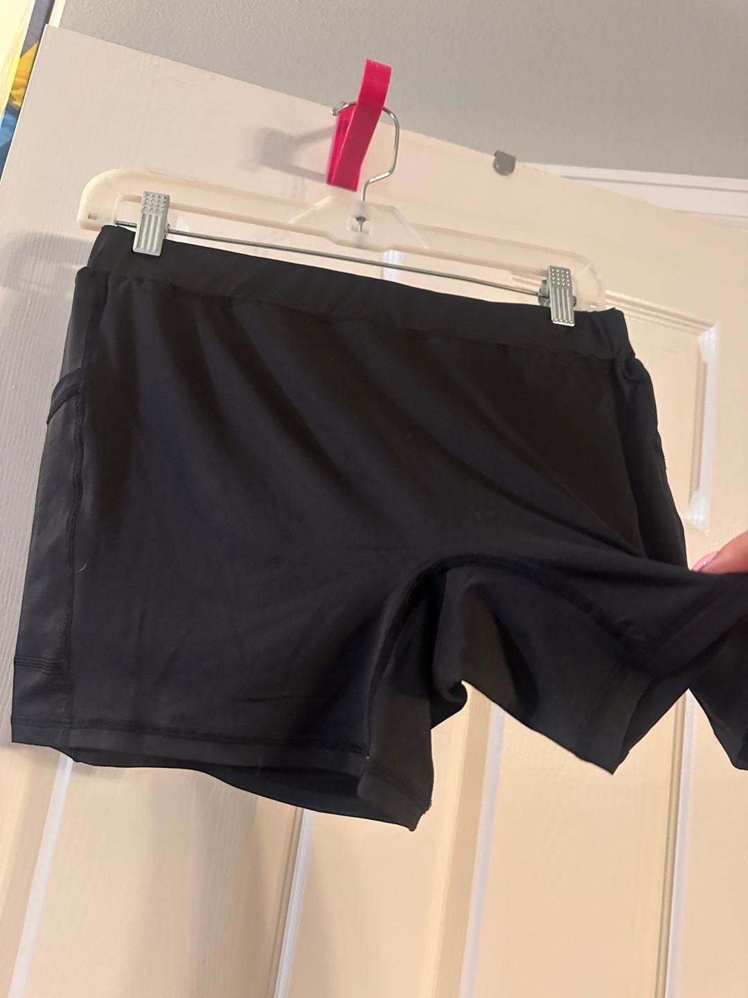 Unbranded Black 2 in 1 Running Shorts with Pockets Size L 4