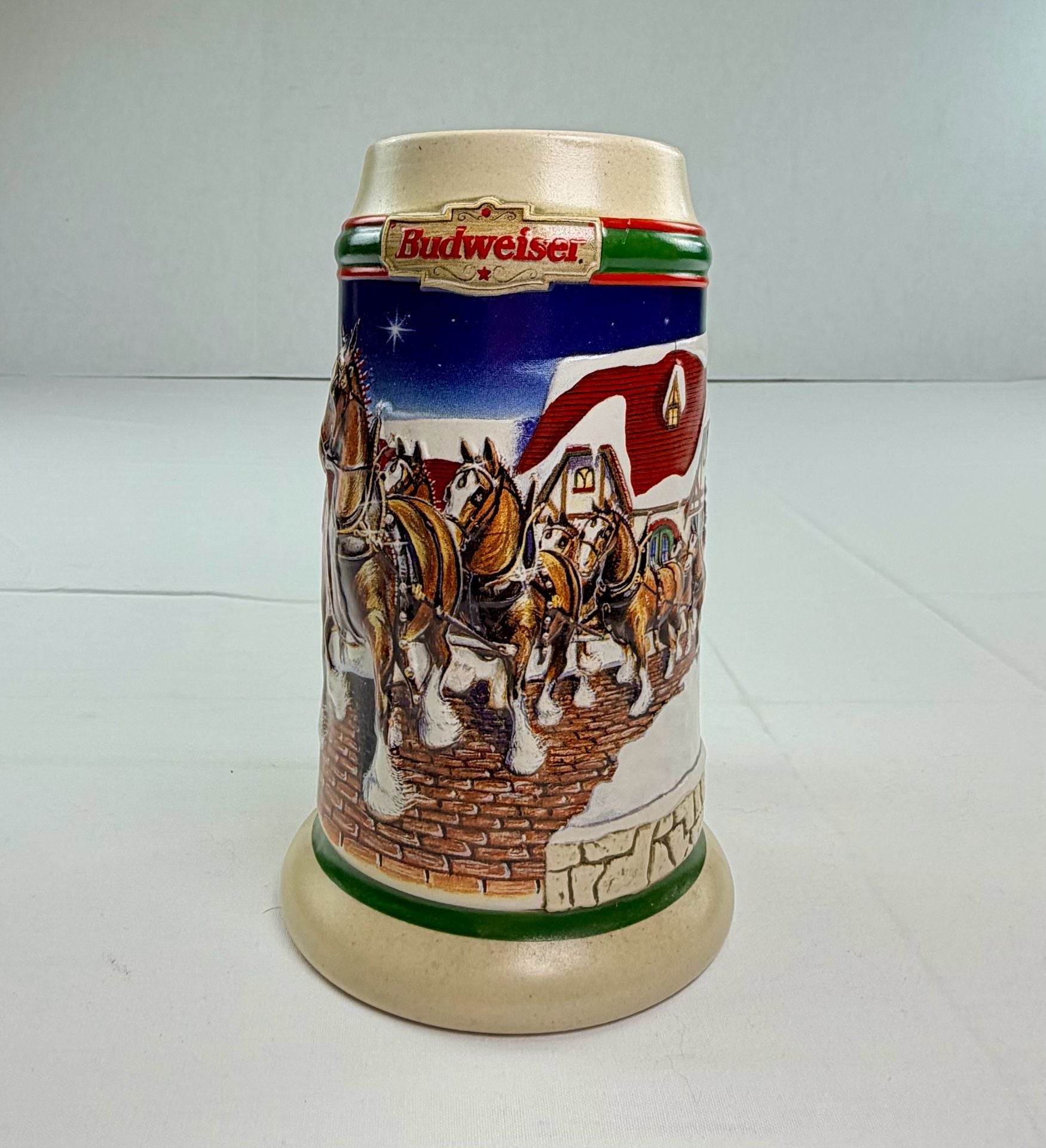 Budweiser 1998 Grant's Farm Holiday Beer Stein CS343 1