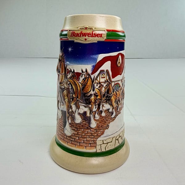 Budweiser 1998 Grant's Farm Holiday Beer Stein CS343