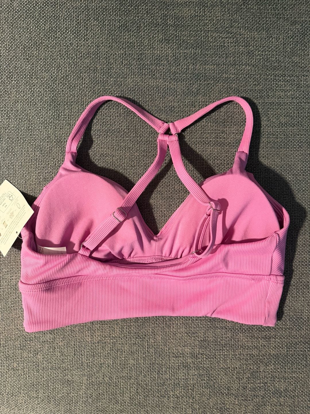 Eco Beach Ribbed Bralette Size M Violet Longline Balette Swim Top 5