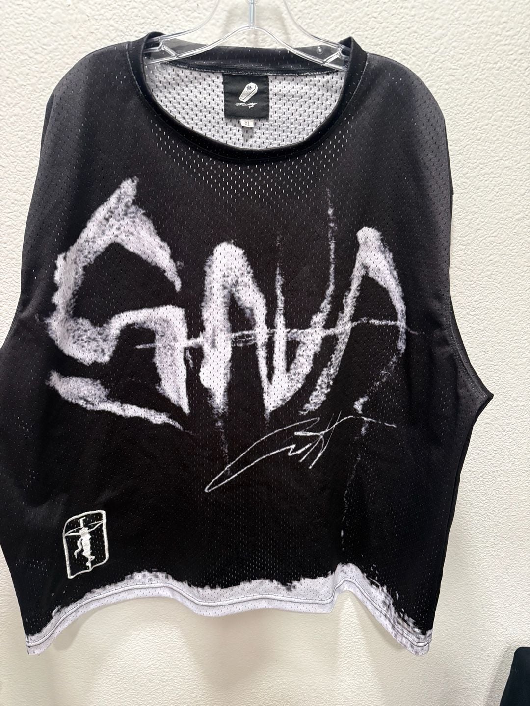 Saint Michael Jersey Size XL Black Mesh Graphic 2