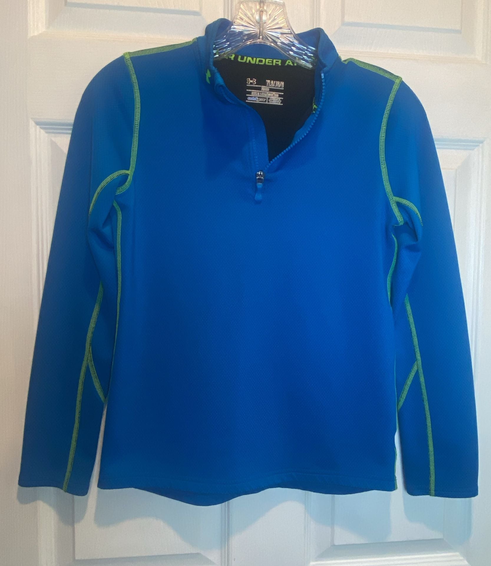 Under Armour 1/4 Zip ColdGear Ylg Blue Jacket 2