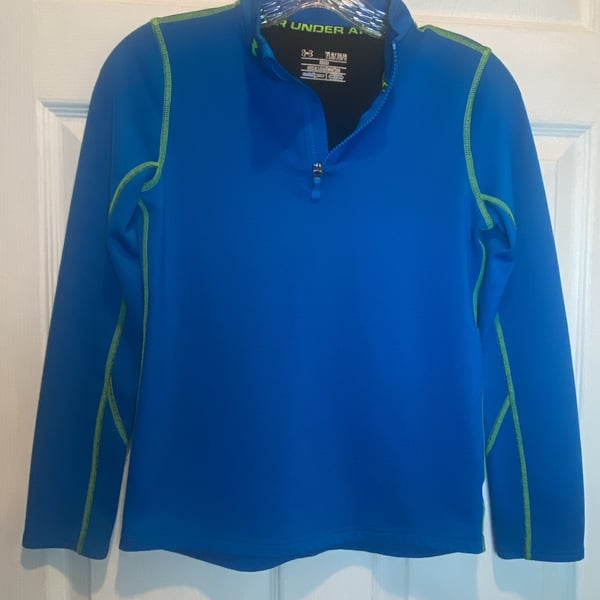Under Armour 1/4 Zip ColdGear Ylg Blue Jacket