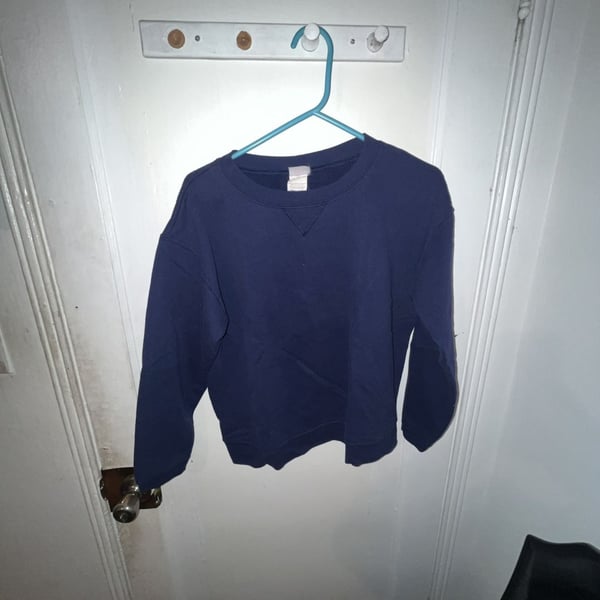 Hanes ComfortSoft Sweatshirt Size Small Blue Fleece Crewneck