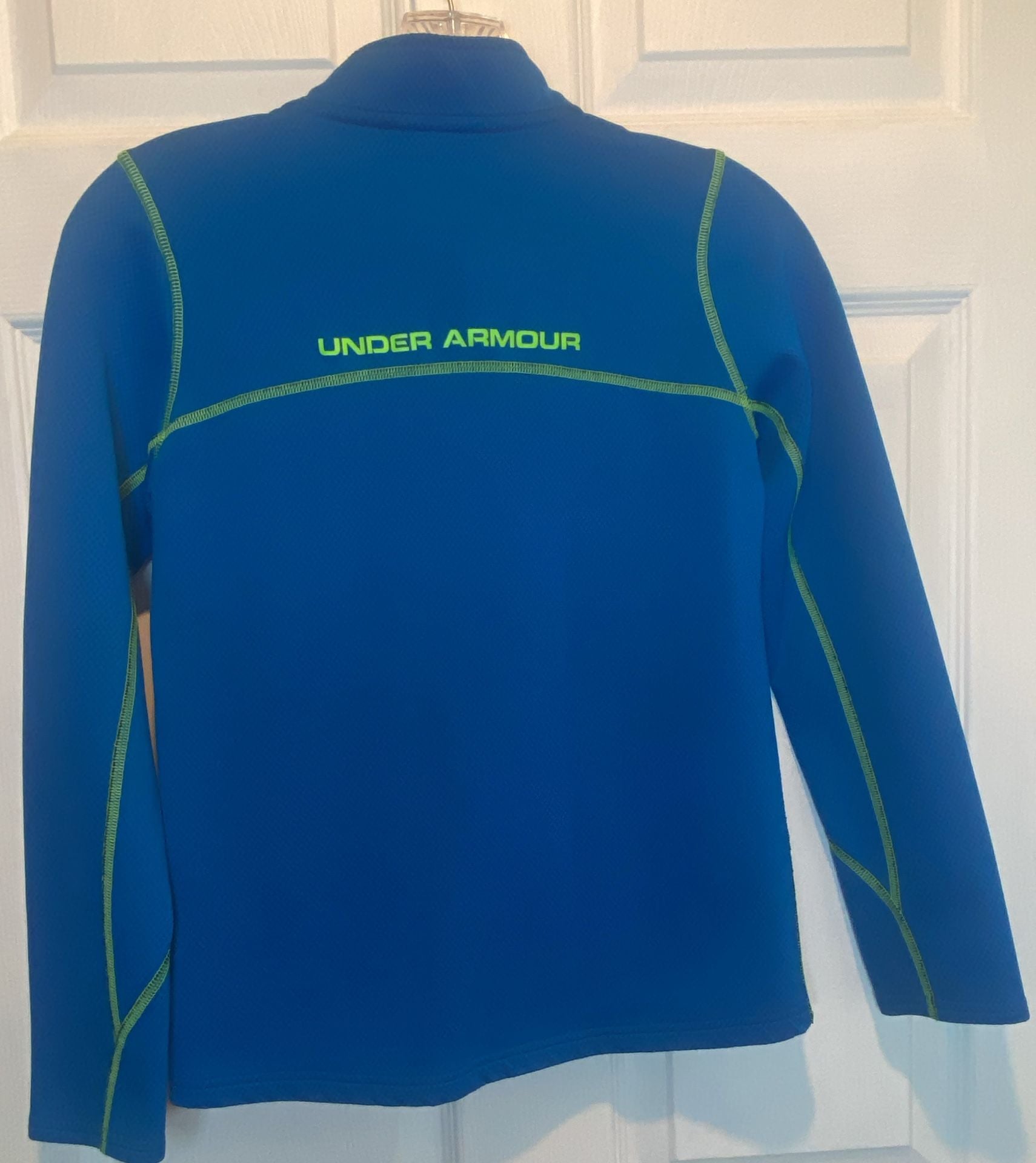 Under Armour 1/4 Zip ColdGear Ylg Blue Jacket 3