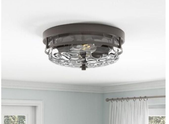 Aiwen 12.99-in Bronze Flush Mount Light 1