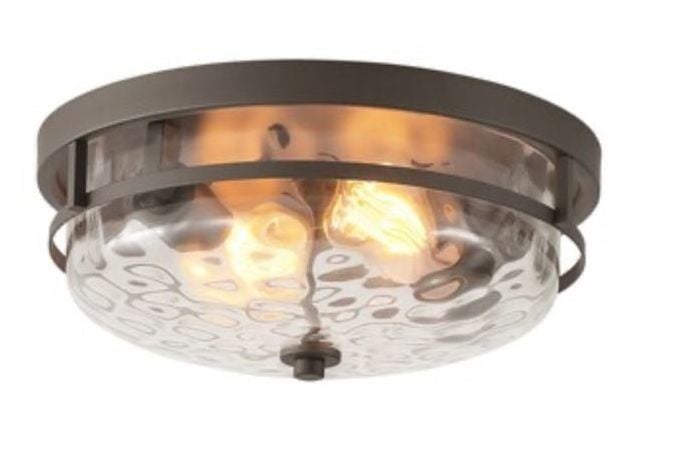 Aiwen 12.99-in Bronze Flush Mount Light 4