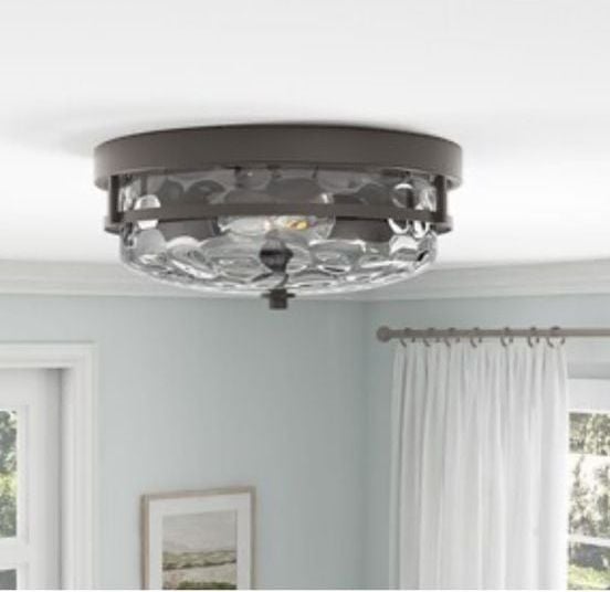 Aiwen 12.99-in Bronze Flush Mount Light 3