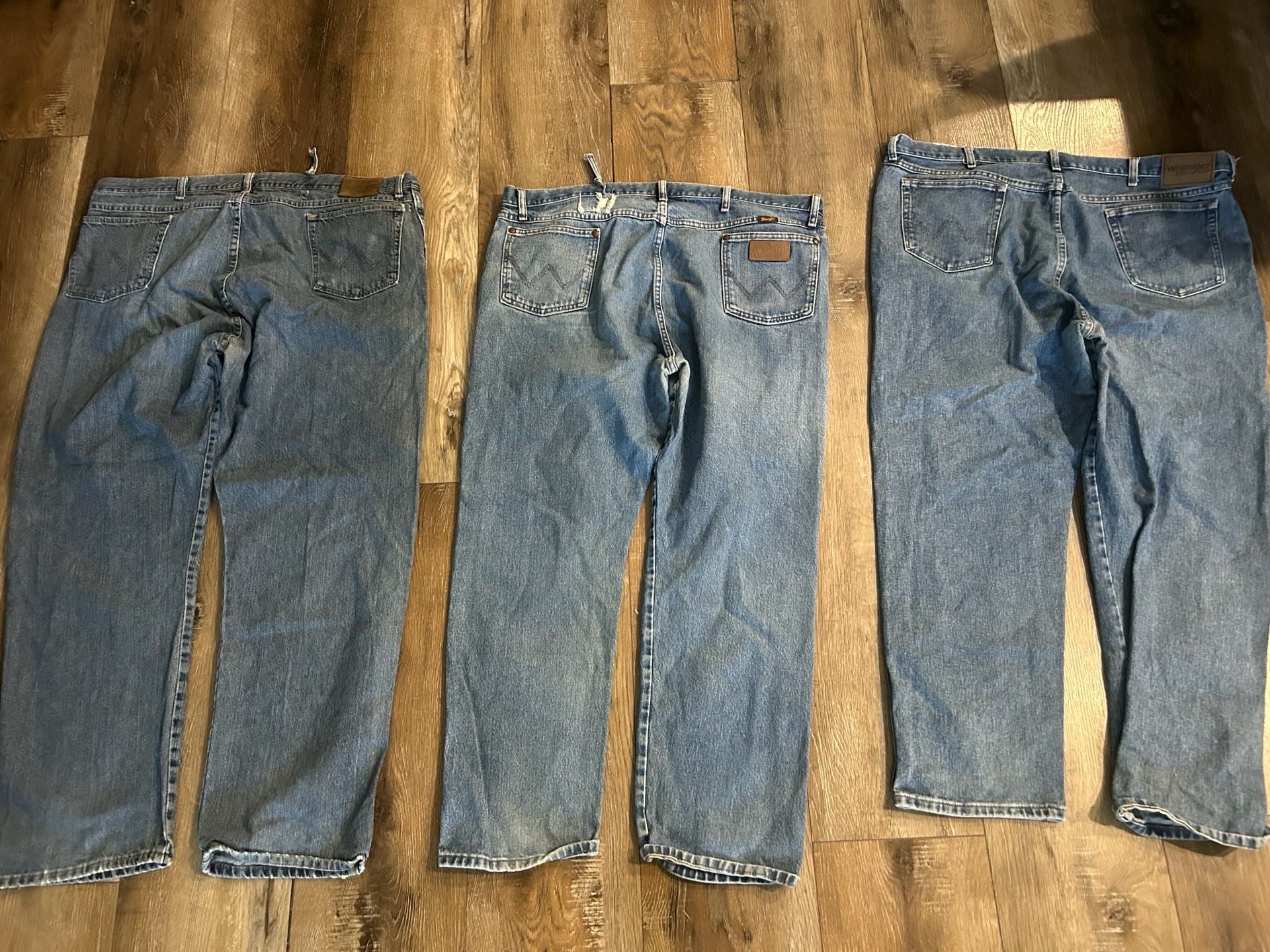 Wrangler Vintage Loose Fit Denim Jeans Lot of 3 Blue Y2K Baggy Distressed 7