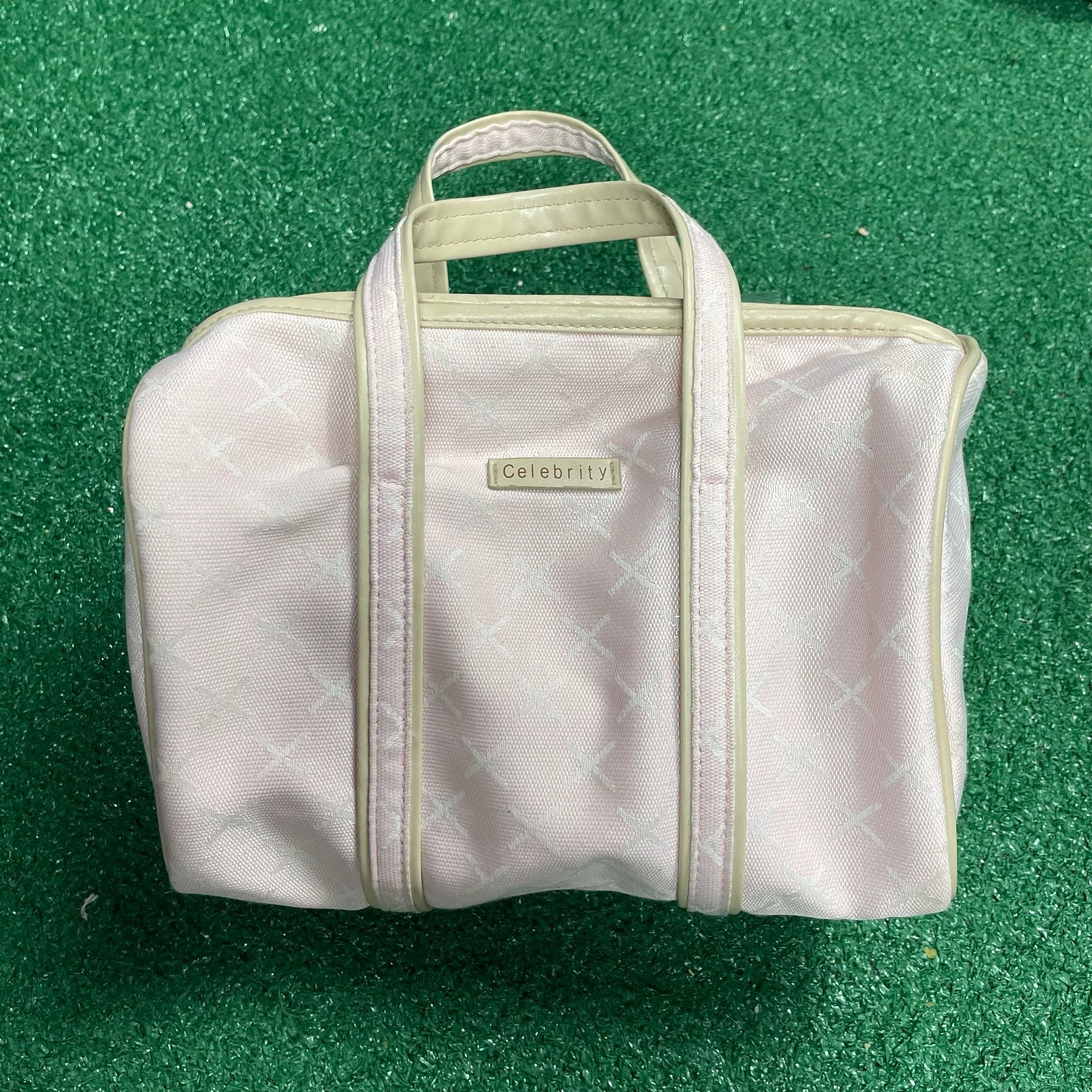 Celebrity Pastel Pink Top Handle Purse Bag Tote 2