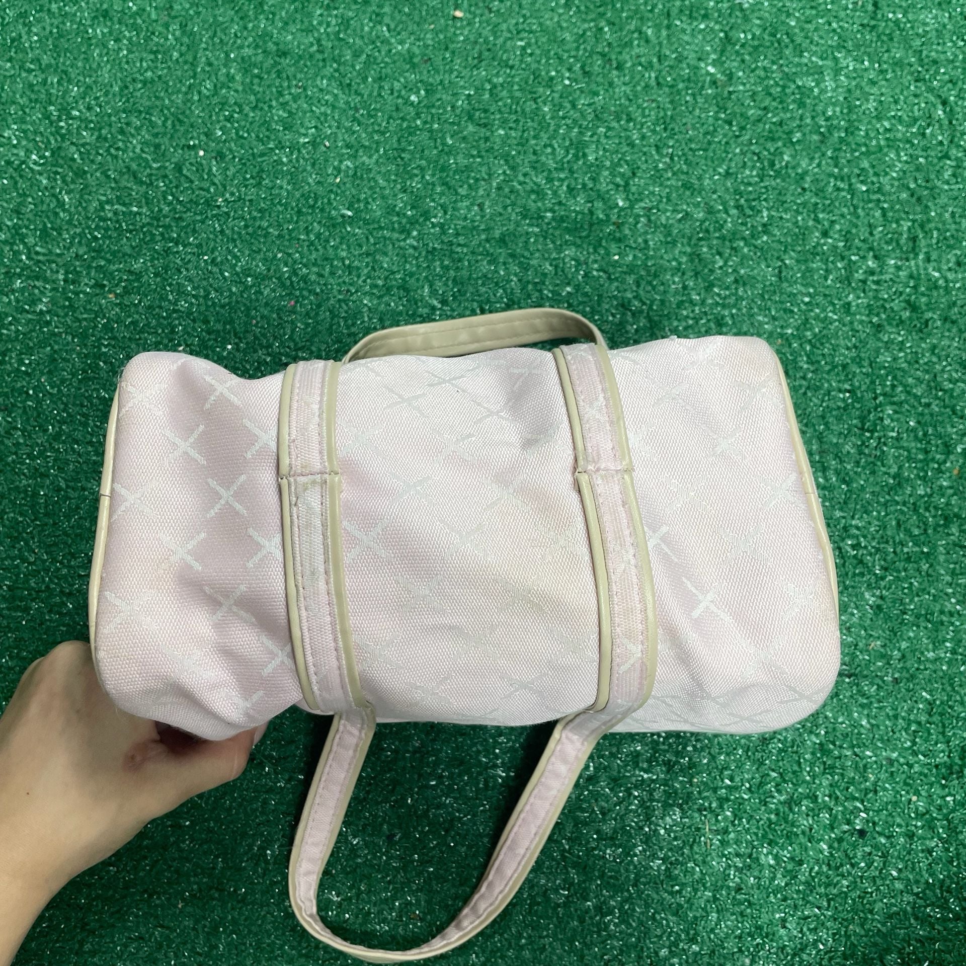 Celebrity Pastel Pink Top Handle Purse Bag Tote 4