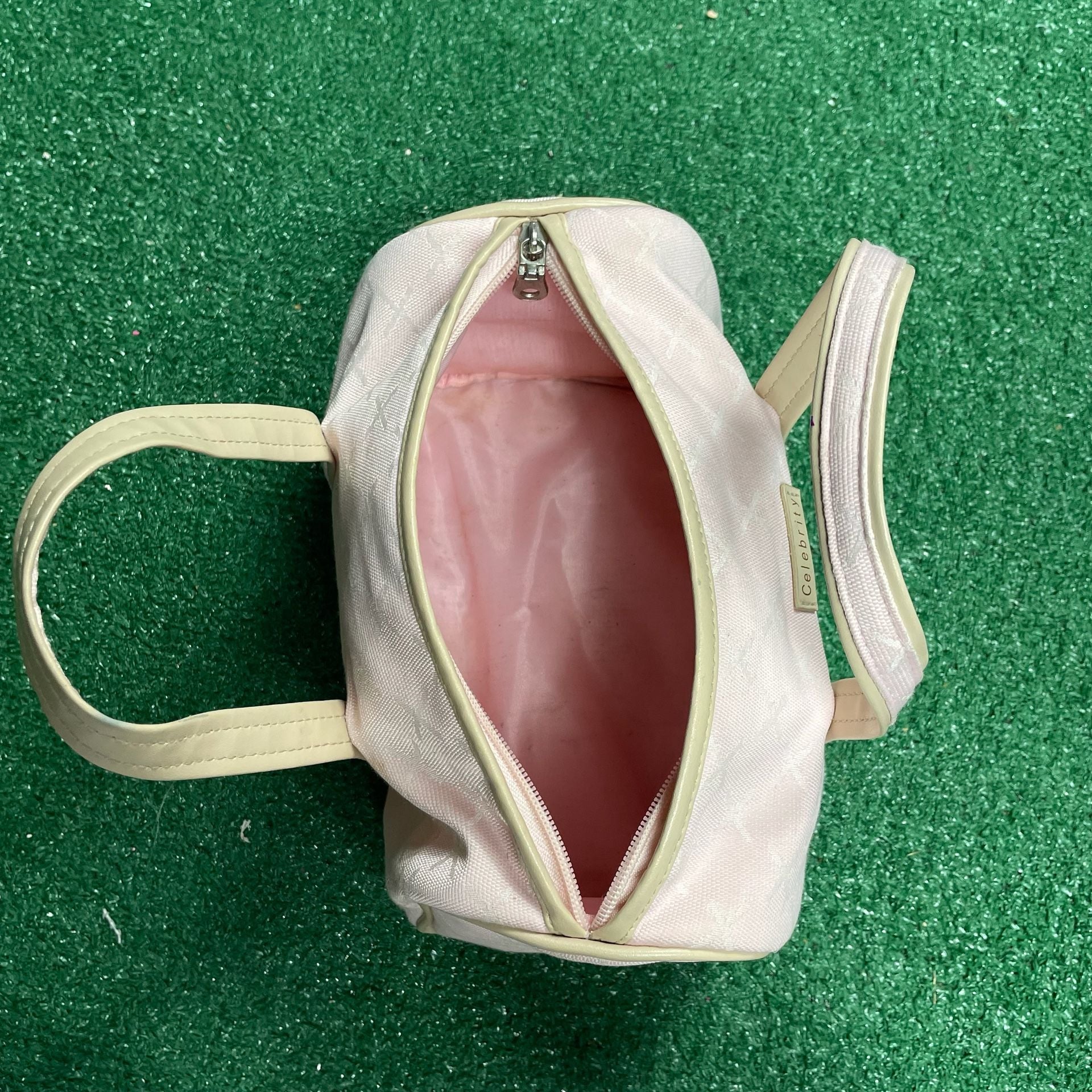 Celebrity Pastel Pink Top Handle Purse Bag Tote 6