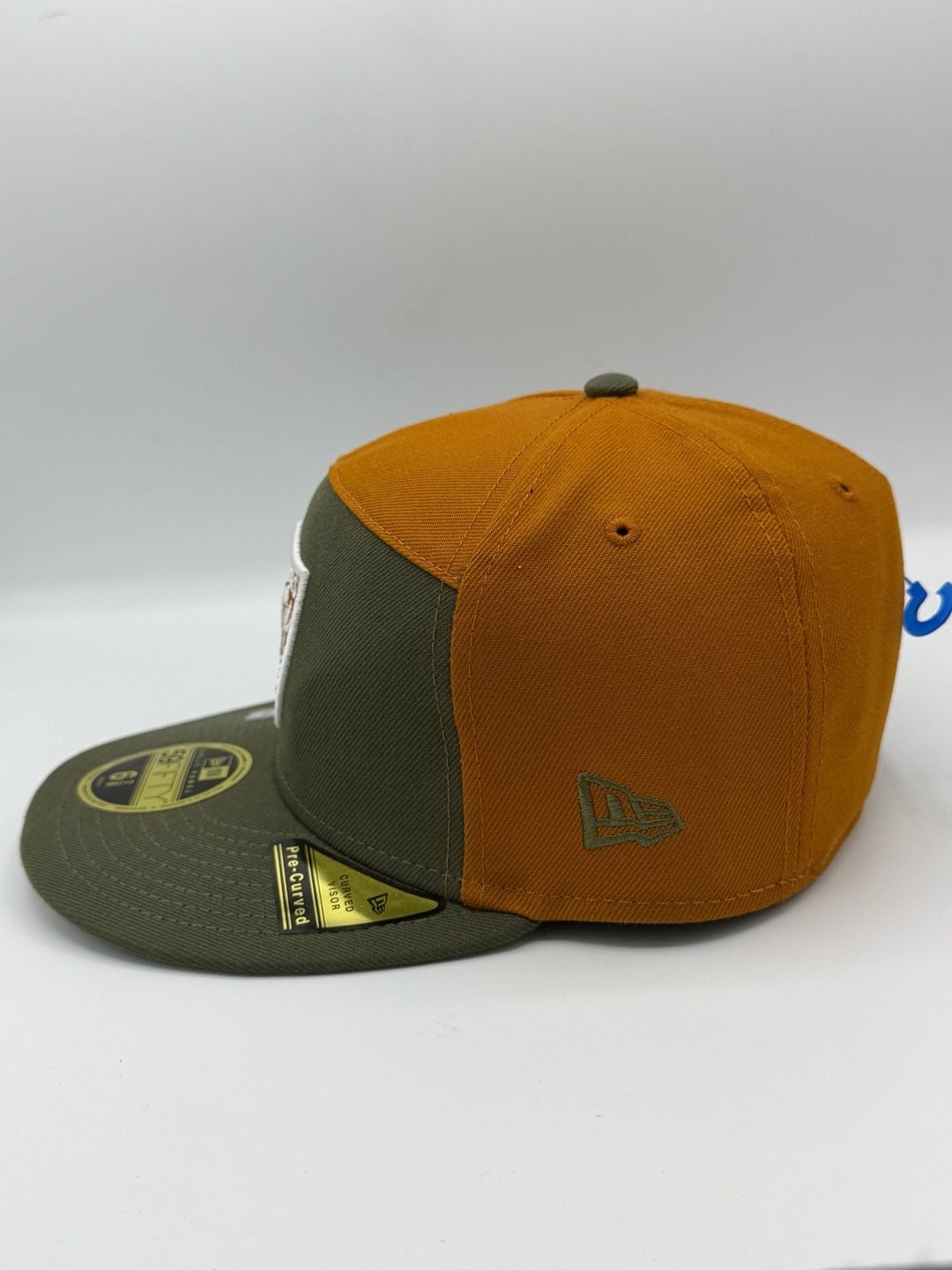 Las Vegas Raiders New Era 59FIFTY Split Panel Fitted Hat 6 7/8 Olive Brown 4