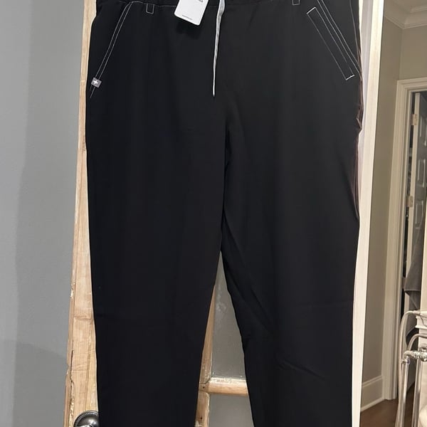 FIGS Tatu High Waisted Slim Petite Cargo Jogger Black 2XL