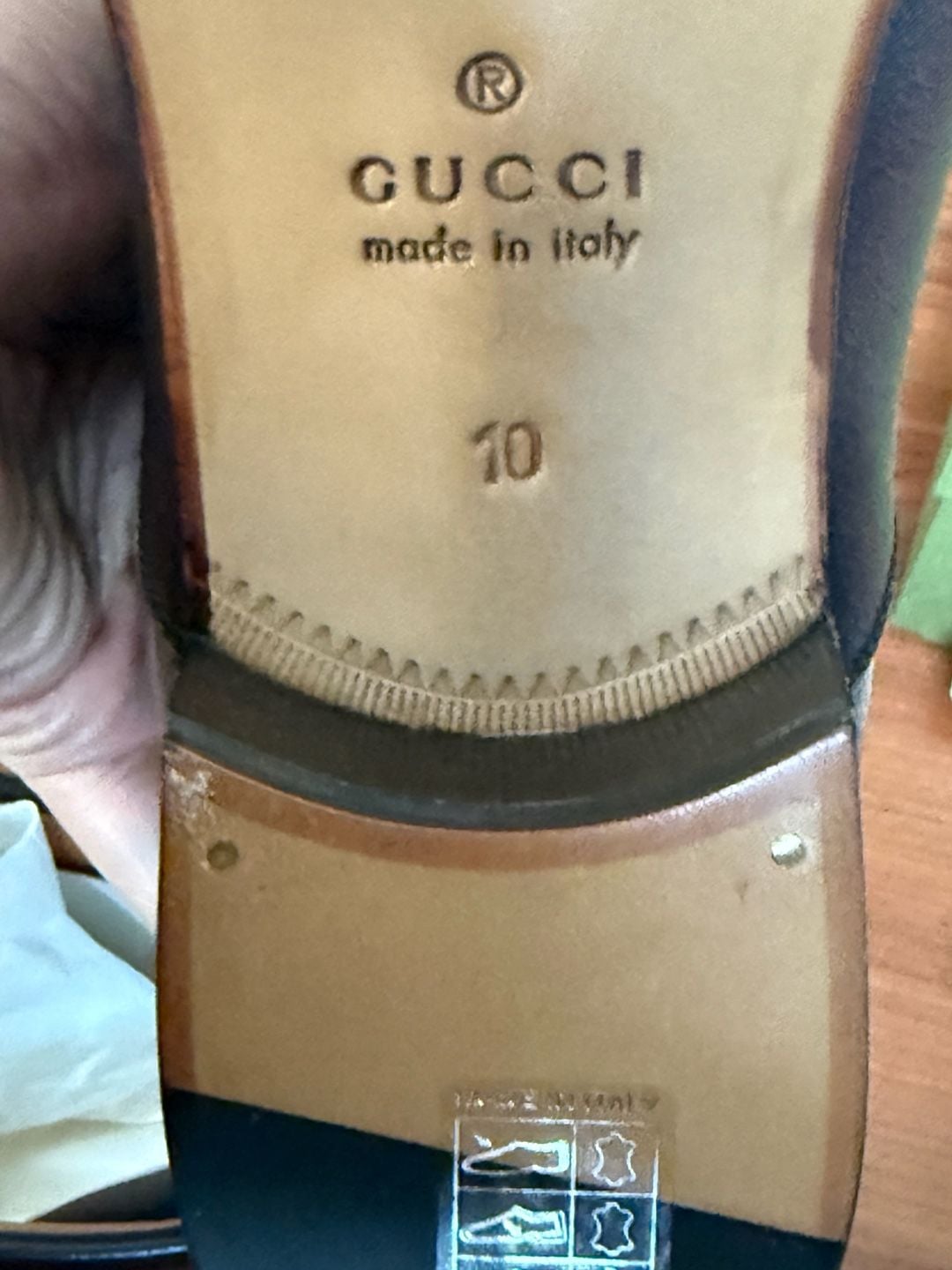 NEW Men’s Gucci Leather Boots Brown Mid Calf Folded Cuff 10
