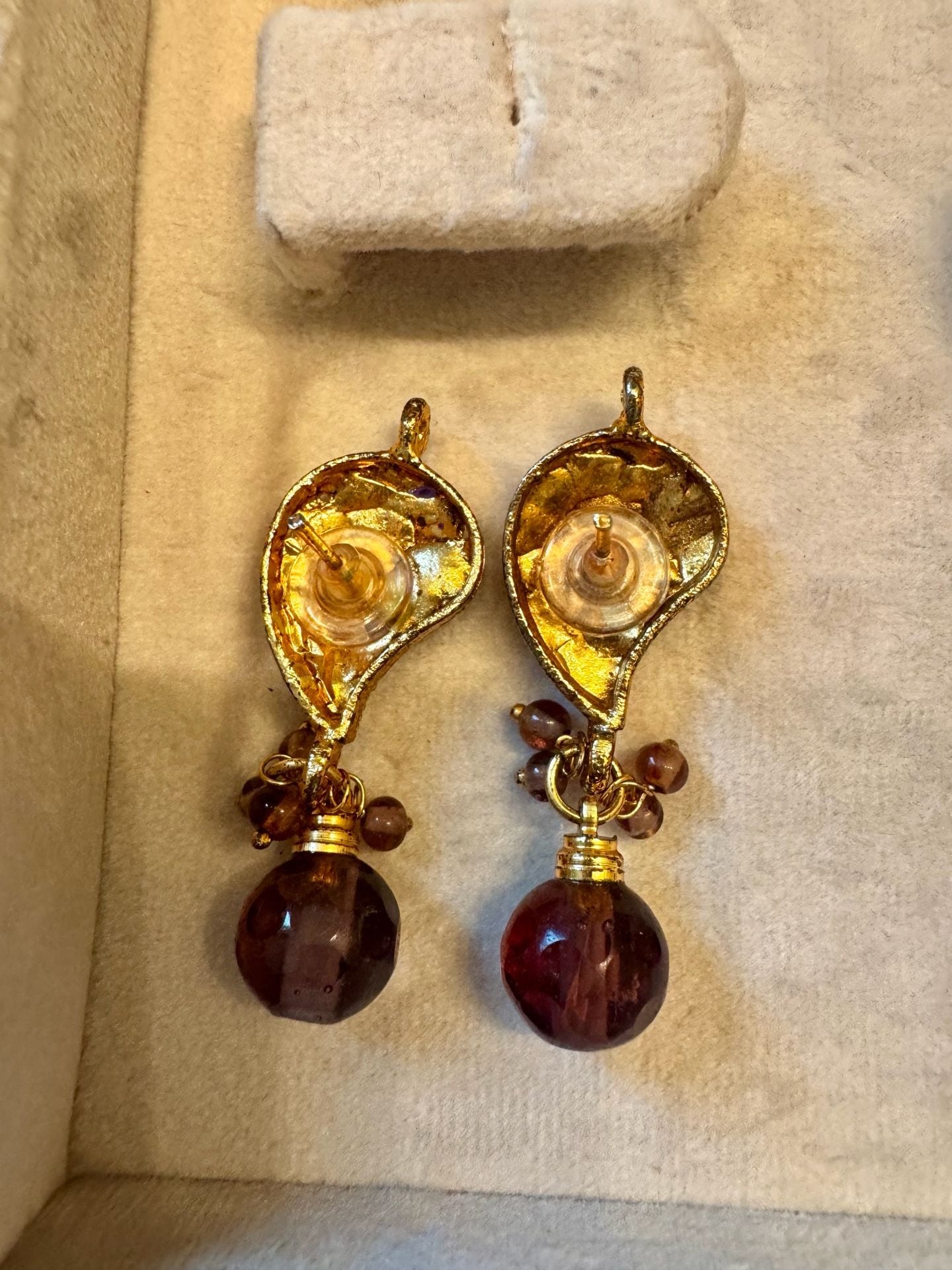 Amethyst and Crystal Paisley Pendant Necklace and earrings Set 4