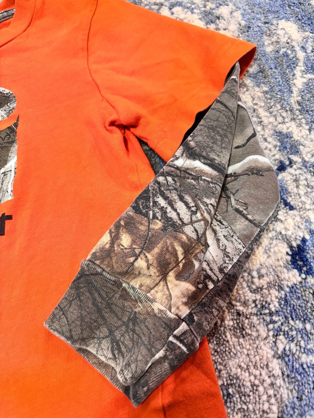 Carhartt Long Sleeve Shirt Size 4T Orange Camo 4