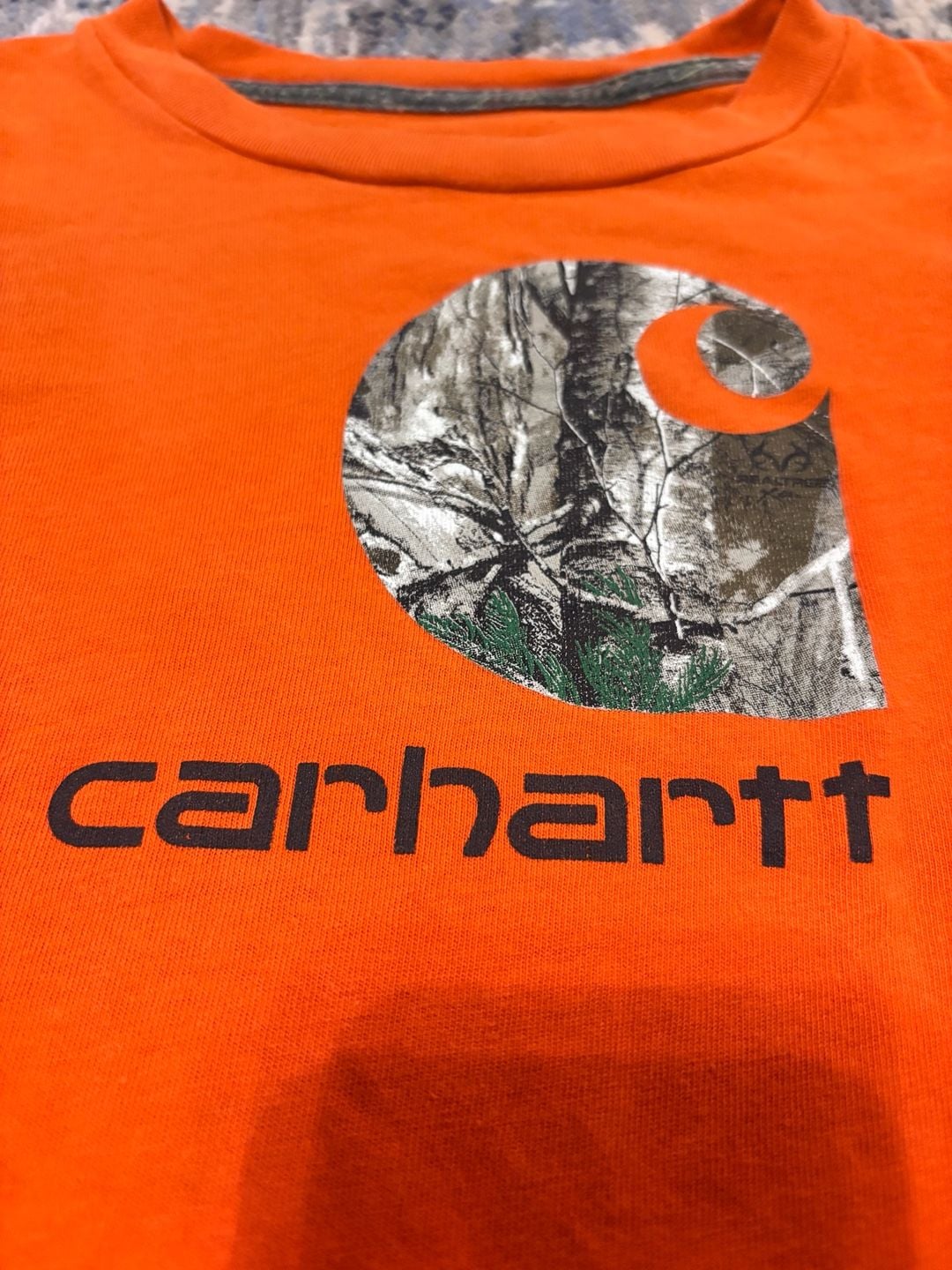 Carhartt Long Sleeve Shirt Size 4T Orange Camo 5