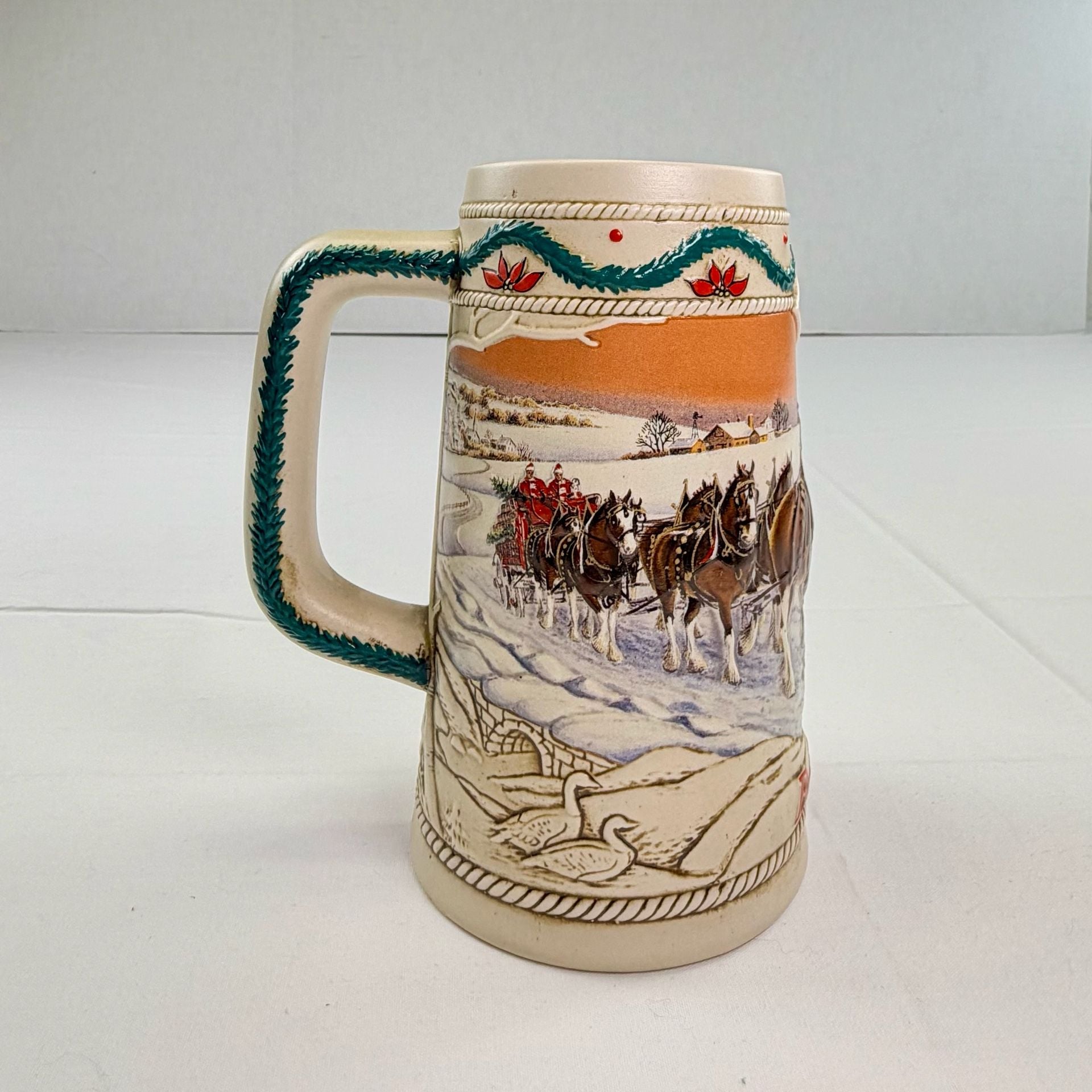 Budweiser 1996 Holiday Stein American Homestead Beer Mug 6