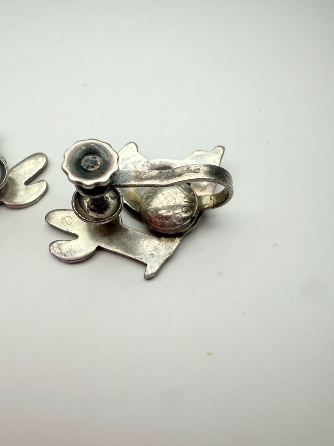 Taxco Sterling Silver Sleeping Mexican Man Sombrero Cactus Earrings 10