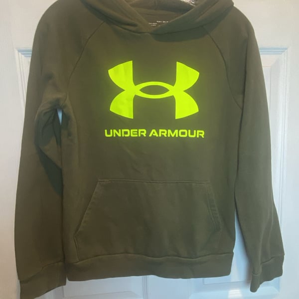 Under Armour Rival Fleece Hoodie Size YLG Green