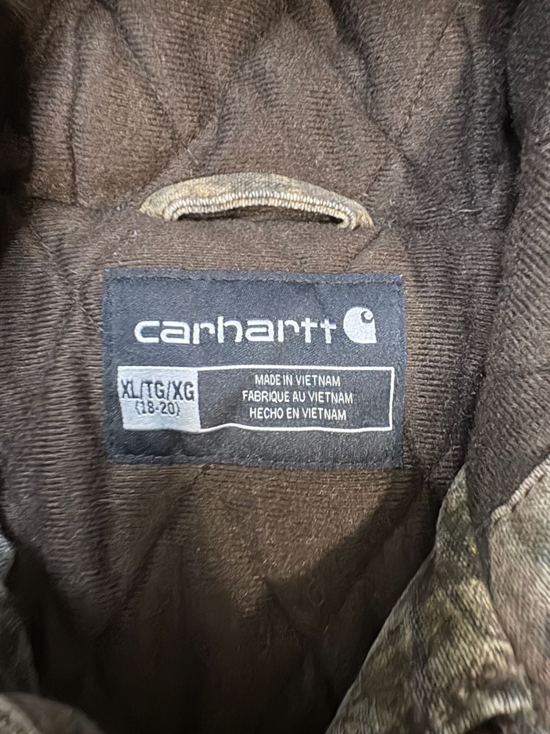 Carhartt Realtree Camo Hooded Jacket Size XL 3