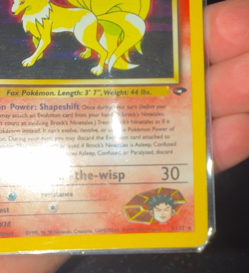 Brock's Ninetales 3/132 Gym Challenge Holo 1st Edition 5