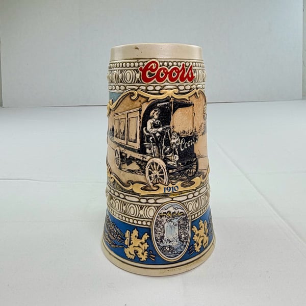 Coors Beer Truck 1910 Stein 1989 Edition