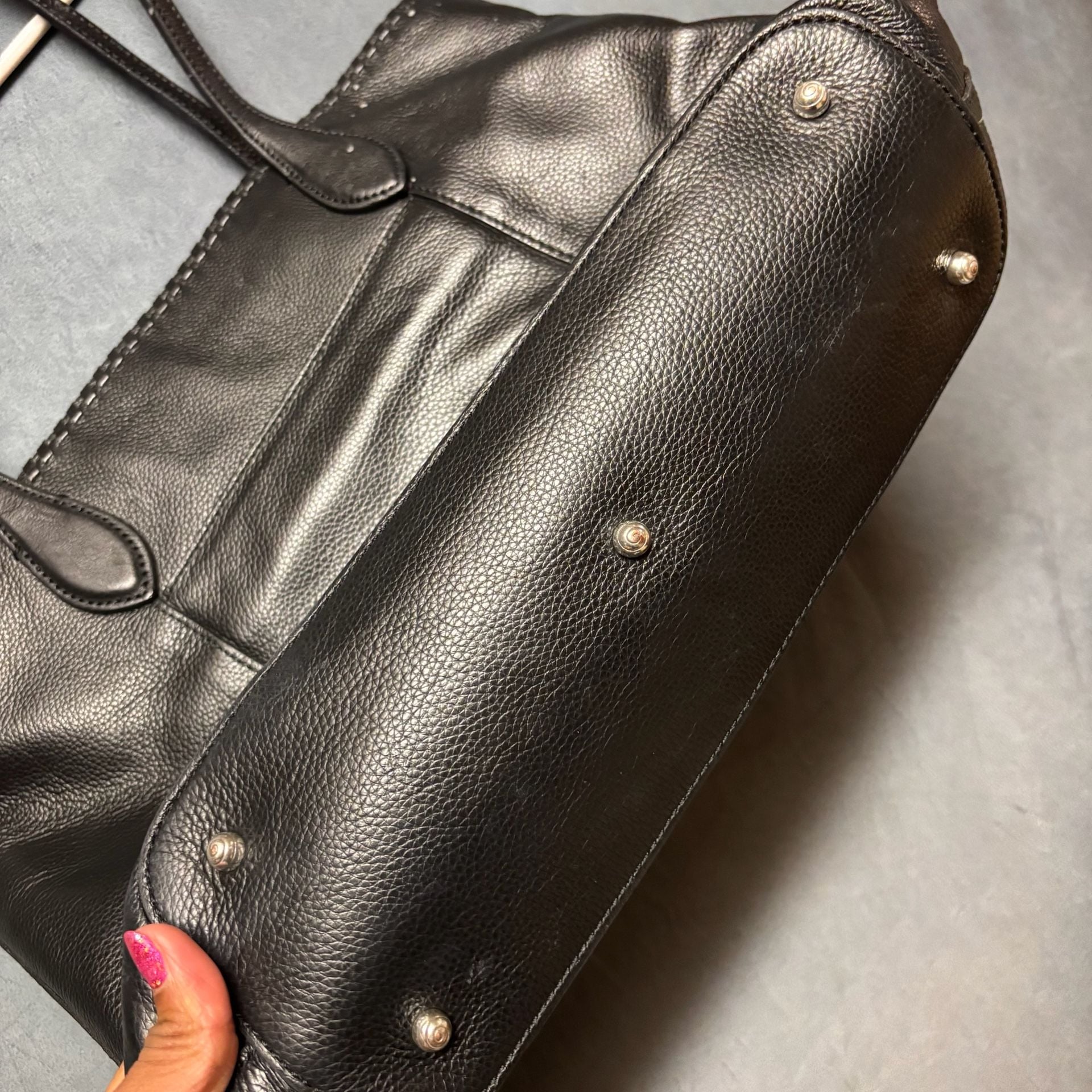 Brighton Ferrara Emilia Medallion Black Leather Tote 7