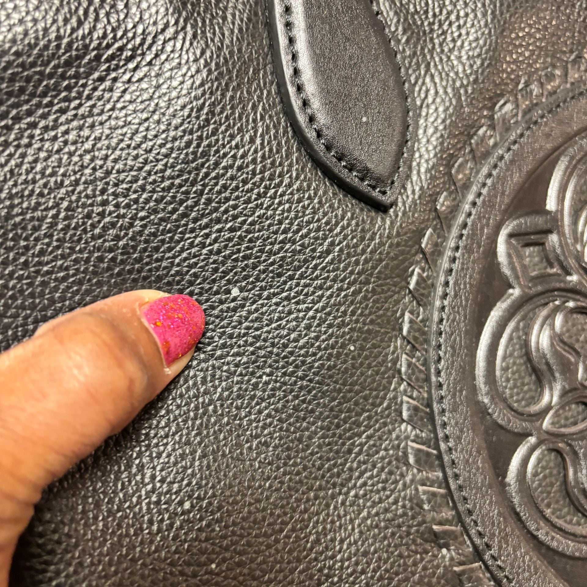 Brighton Ferrara Emilia Medallion Black Leather Tote 8