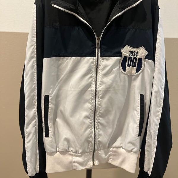 Dolce & Gabbana 1934 DG Track Jacket Size 48 White Black Blue