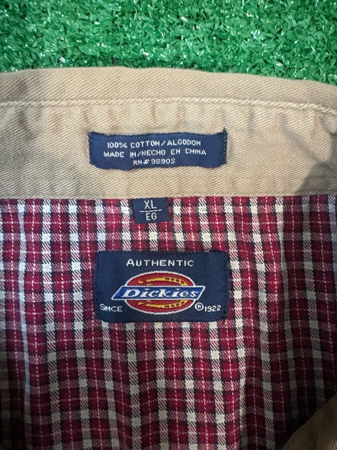 Dickies Red Plaid Long Sleeve Western Shirt Size XL 3