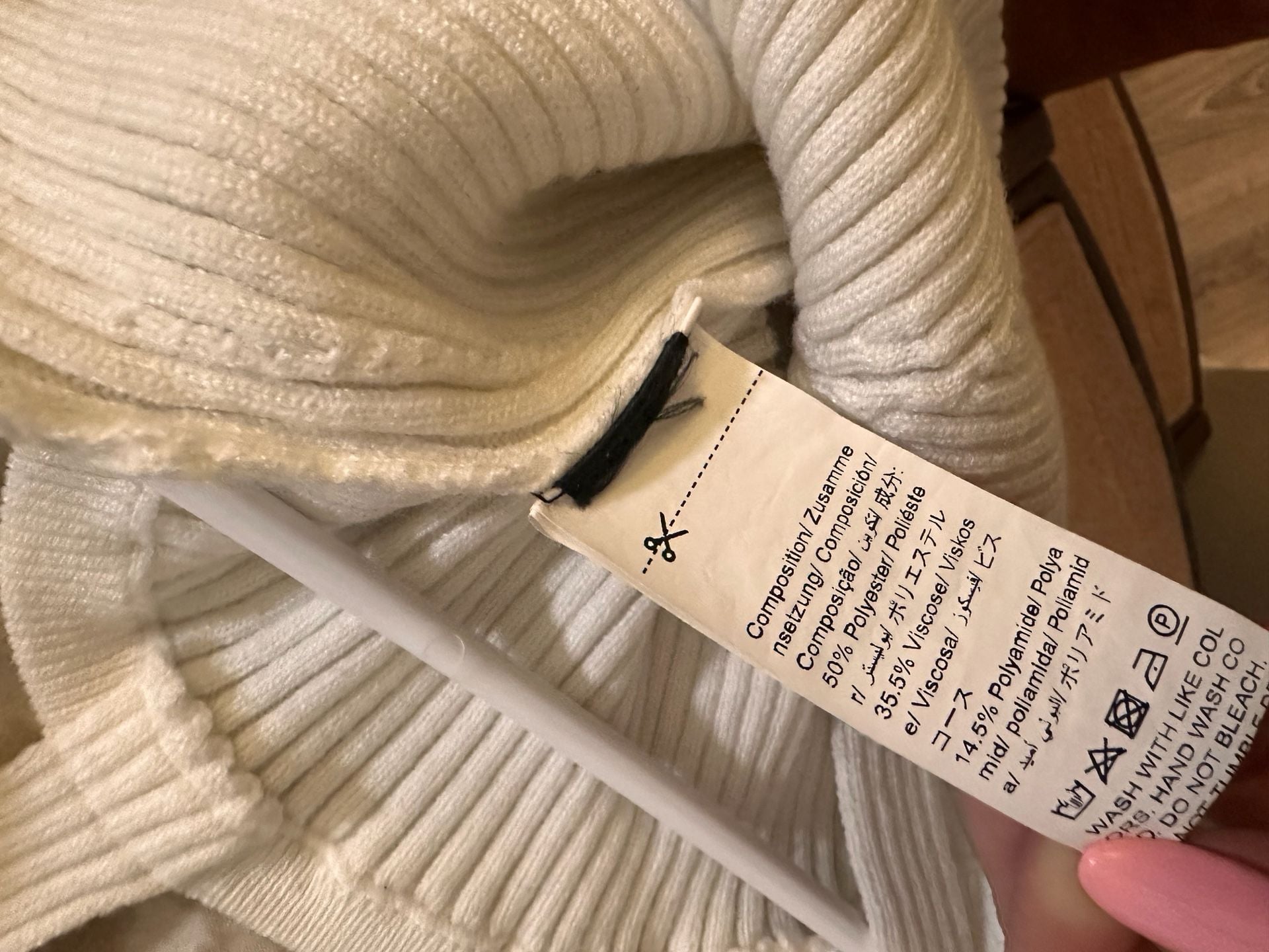 Unbranded Ribbed Knit Cami Top Cream Size M 4